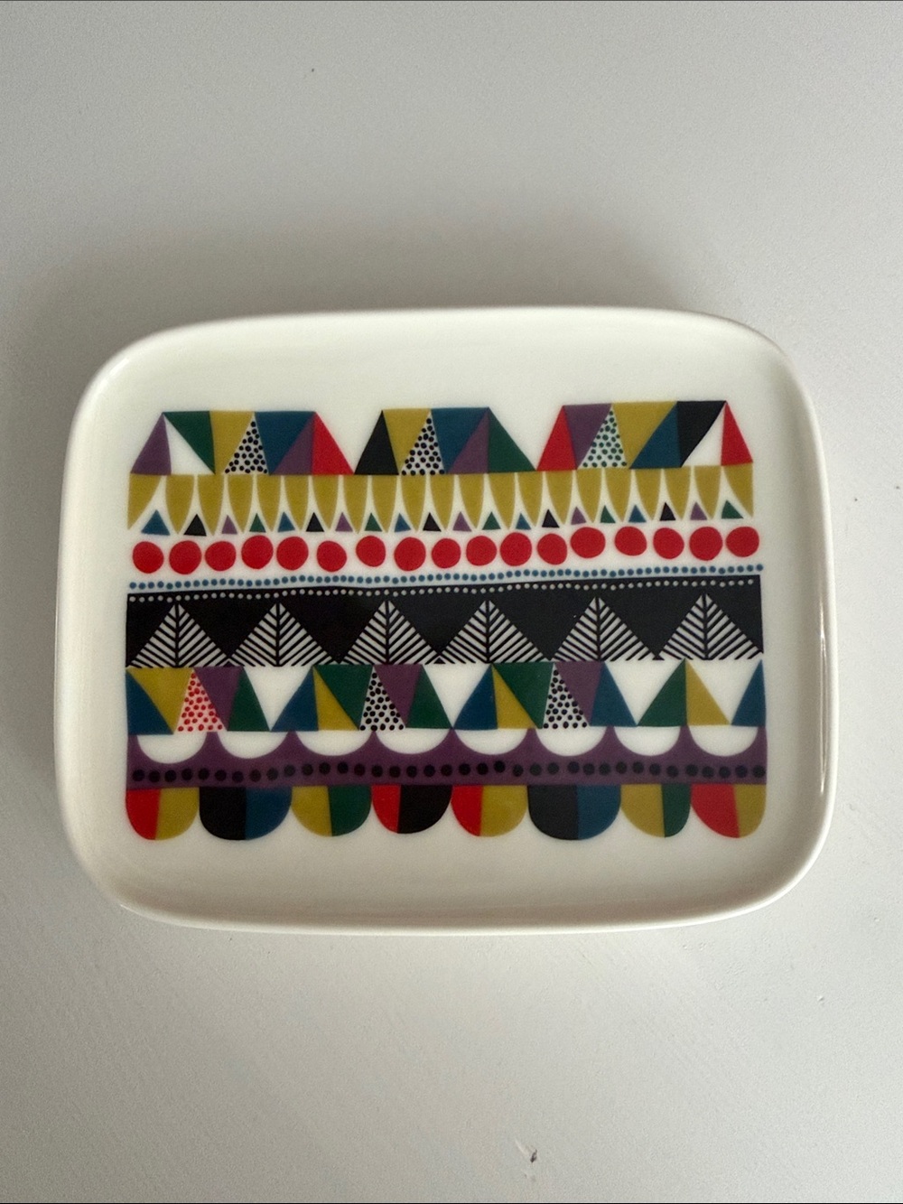 Marimekko Kukkuluuruu Oiva Ceramic Folk Art Pattern Rare Collector Vintage Plate